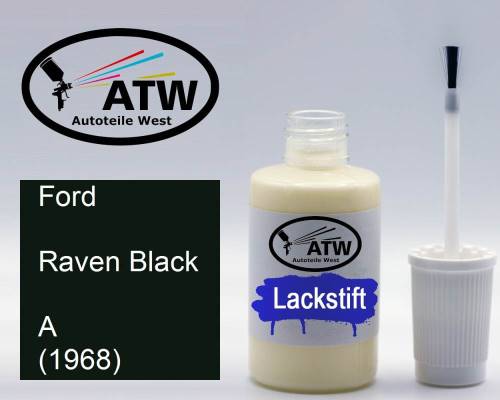 Ford, Raven Black, A (1968): 20ml Lackstift, von ATW Autoteile West.